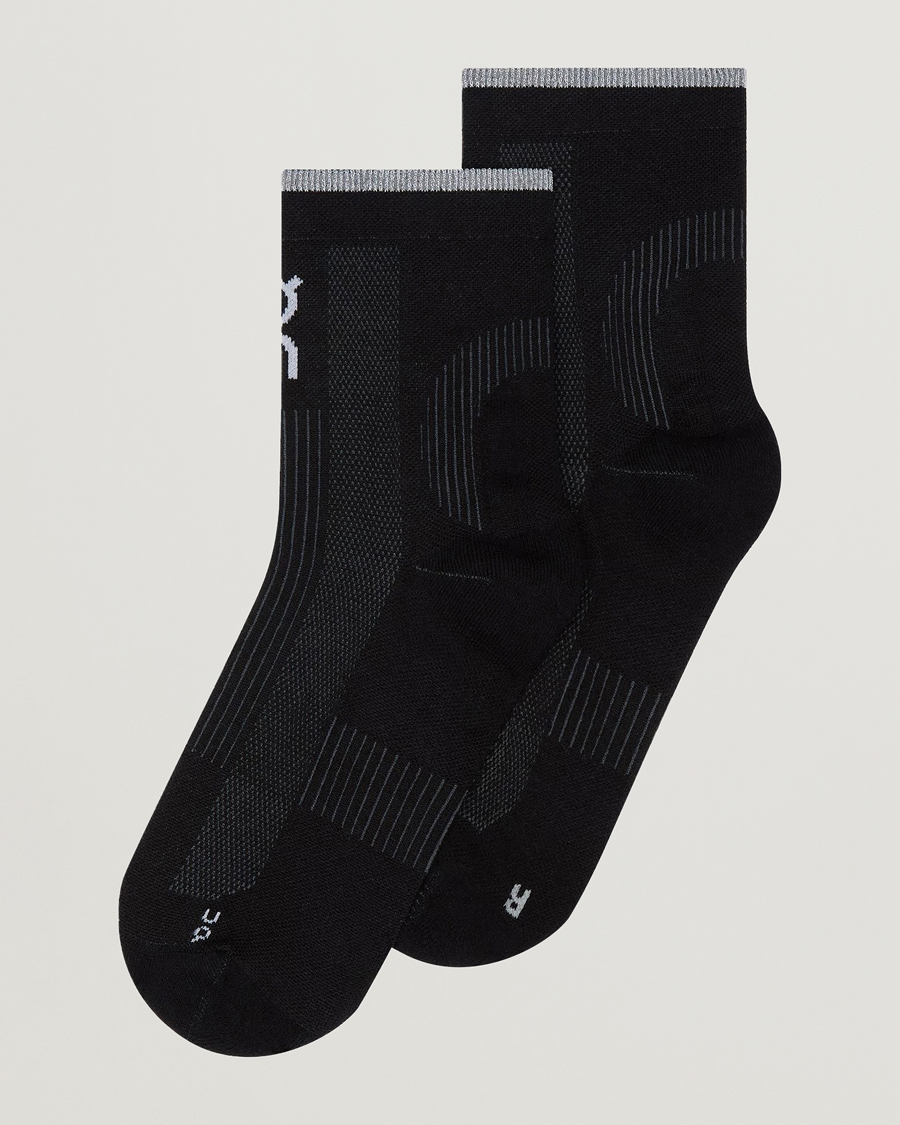 Herren | Unterwäsche | On | Performance Run Sock Mid Black