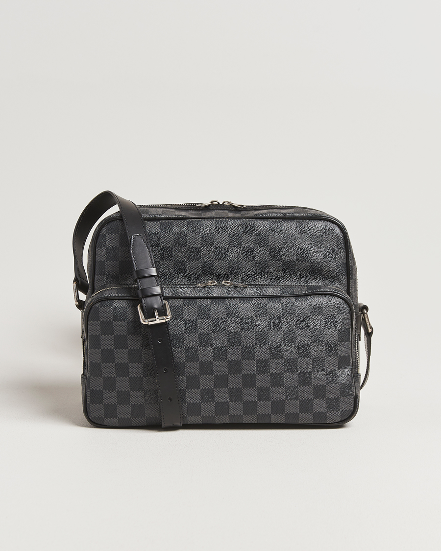 Herren | Pre-Owned & Vintage Bags | Louis Vuitton Pre-Owned | Leoh Shoulder Bag Damier Graphite