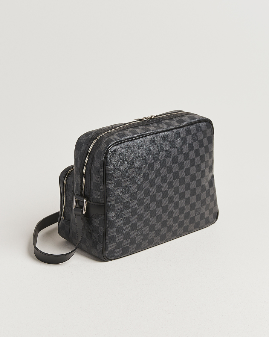Herren | Pre-Owned & Vintage Bags | Louis Vuitton Pre-Owned | Leoh Shoulder Bag Damier Graphite