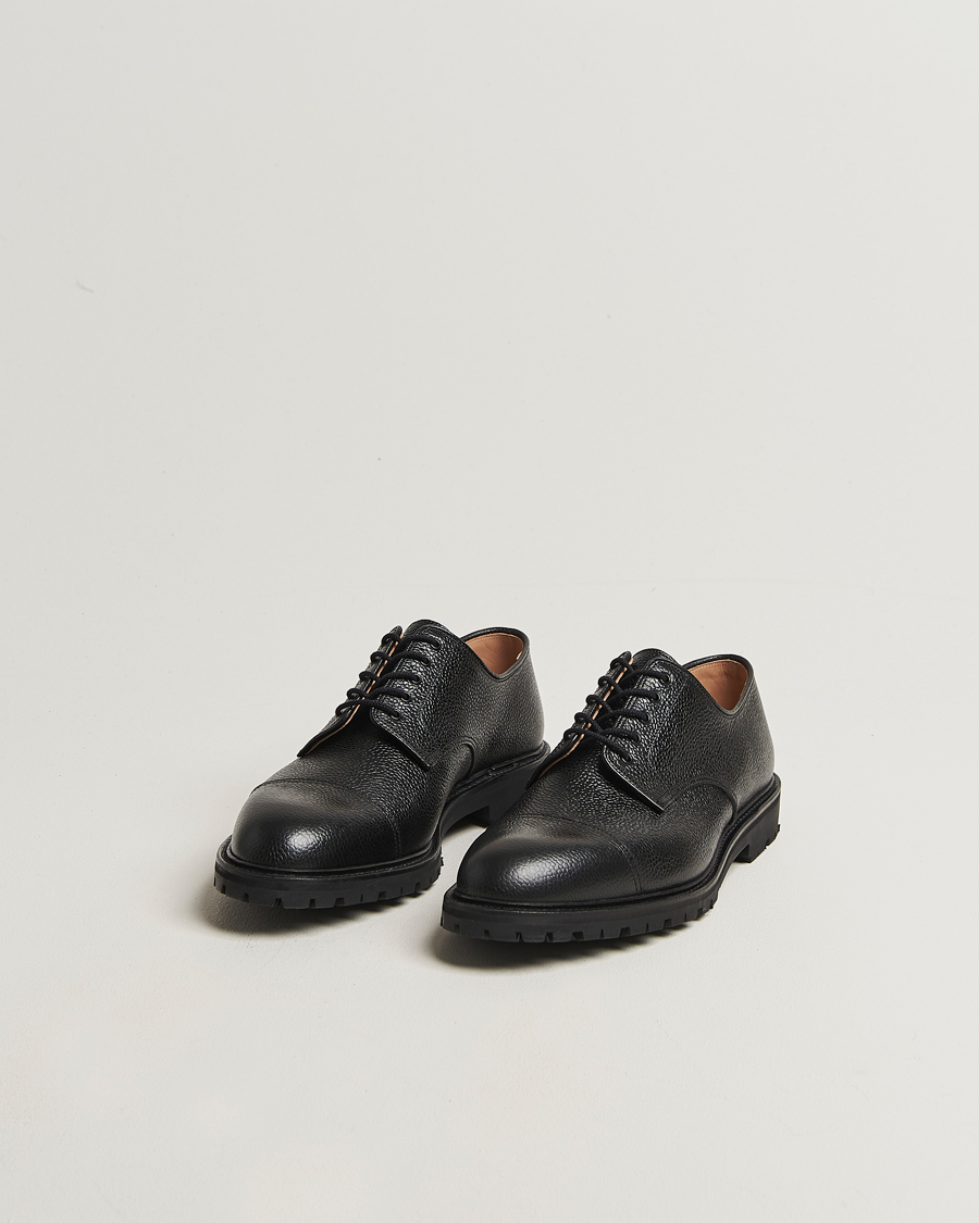 Herren | Derby | Crockett & Jones | Sandhurst Derby Vibram Black Scotch Grain