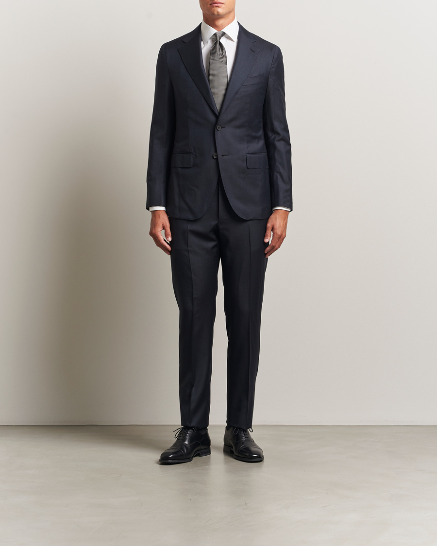 Herren | Anzüge | Caruso | Aida Super 130s Wool Suit Navy