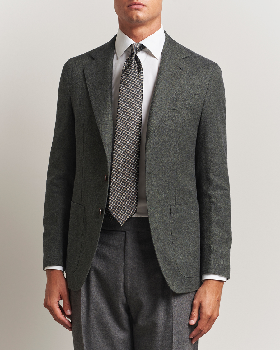 Herren | Sakkos | Caruso | Aida Brushed Cotton Herringbone Blazer