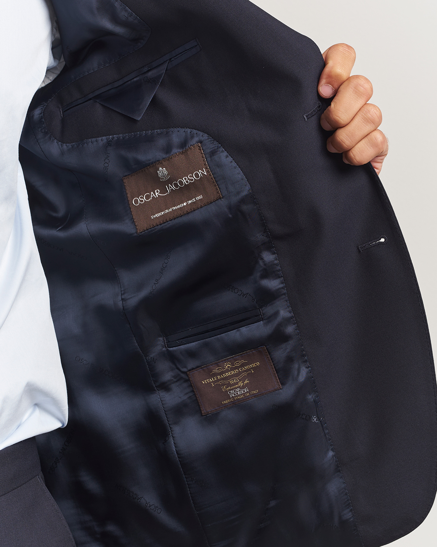 Herren | Sakkos | Oscar Jacobson | Fogerty Wool Blazer Navy