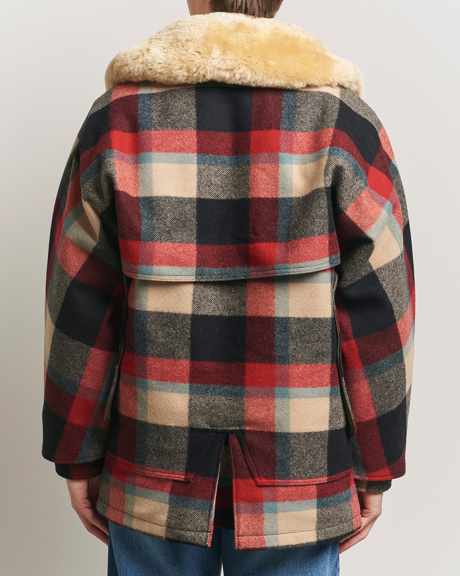 Herren | Jacken | Filson | Wool Lined Packer Coat Red/Cream/Blue Plaid