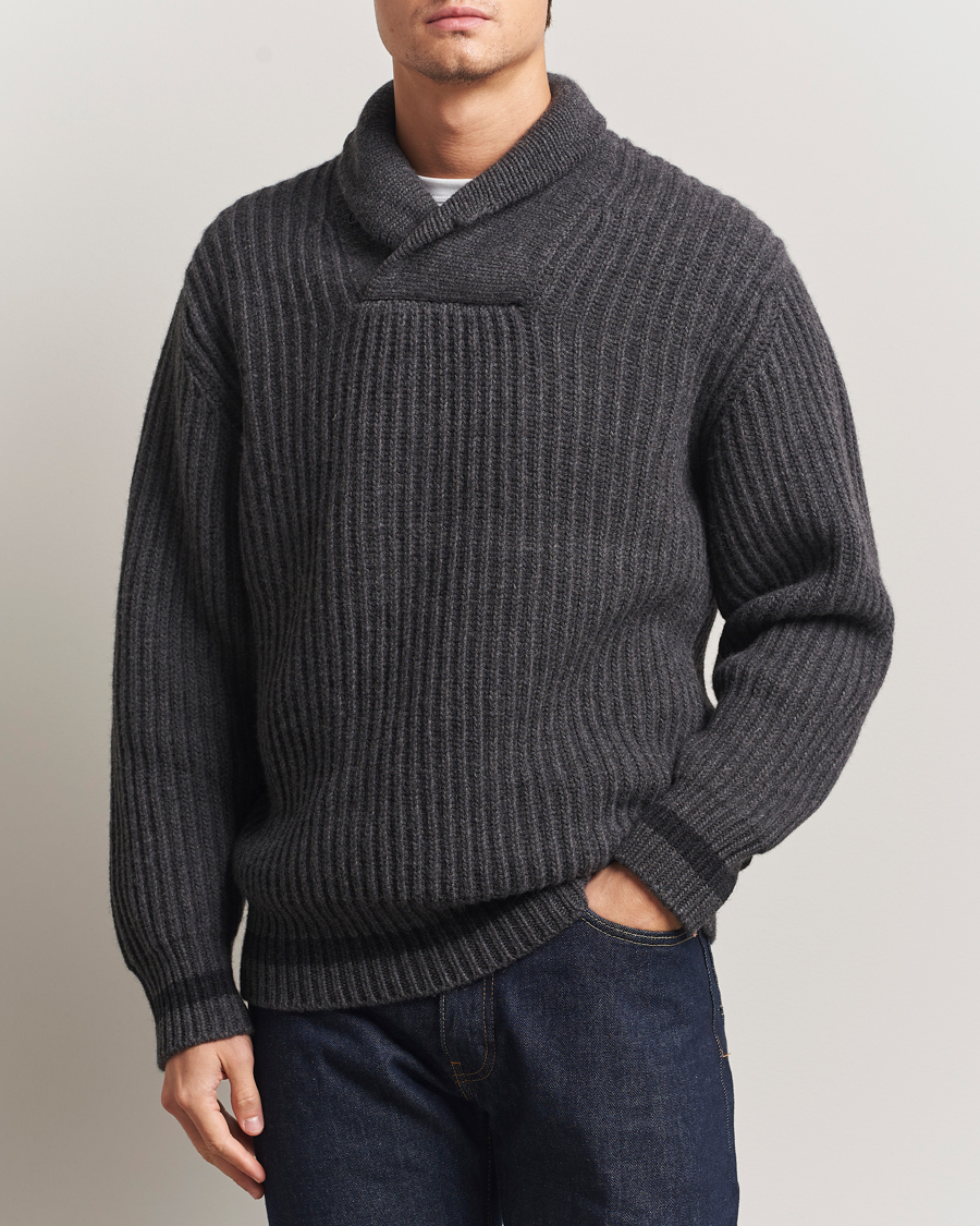 Herren | Pullover | Filson | Bristol Shawl Neck Sweater Grey