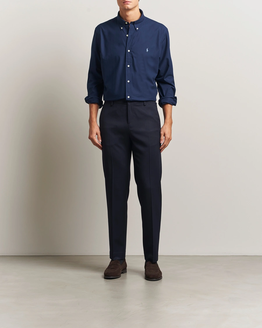Herren | Hemden | Polo Ralph Lauren | Custom Fit Stretch Poplin Shirt Newport Navy