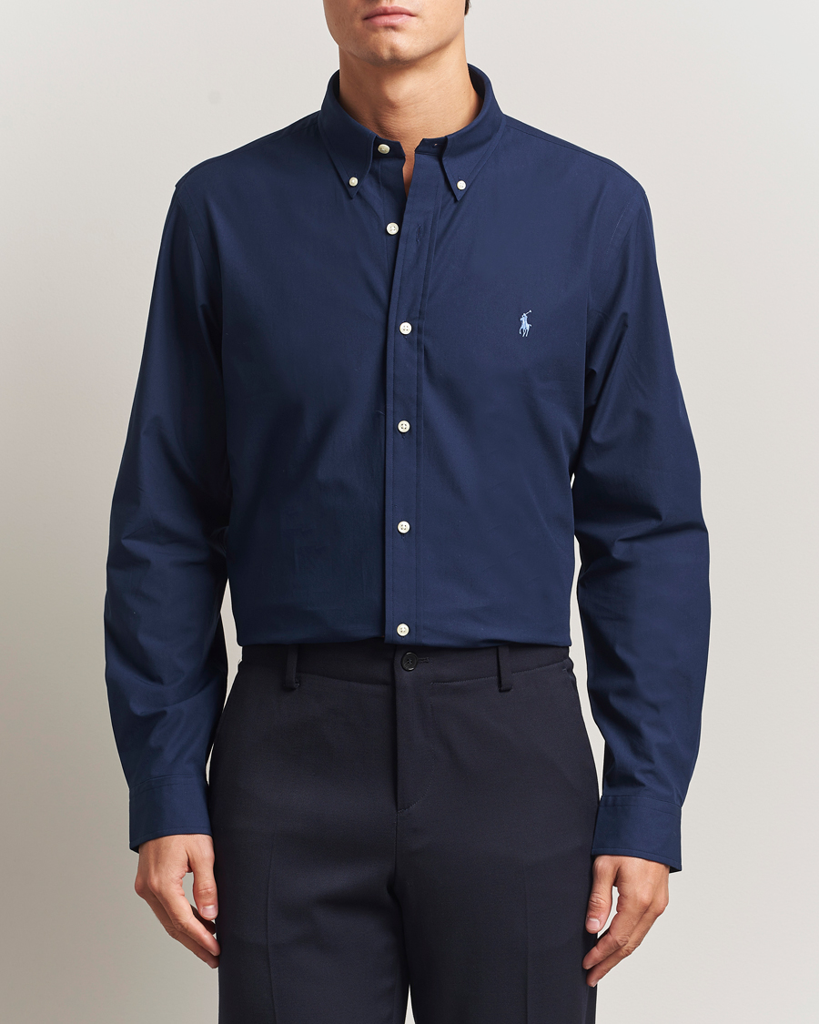 Herren | Hemden | Polo Ralph Lauren | Custom Fit Stretch Poplin Shirt Newport Navy