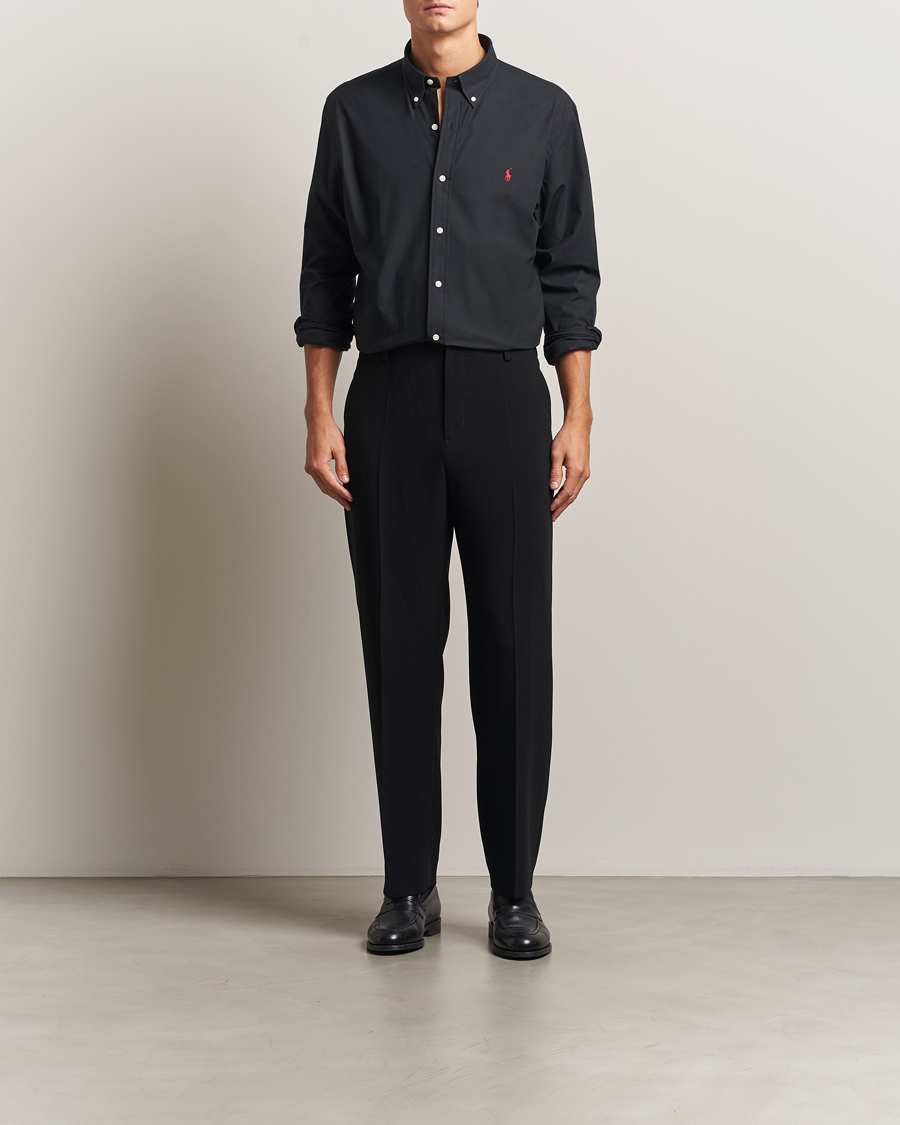 Herren | Hemden | Polo Ralph Lauren | Custom Fit Stretch Poplin Shirt Polo Black