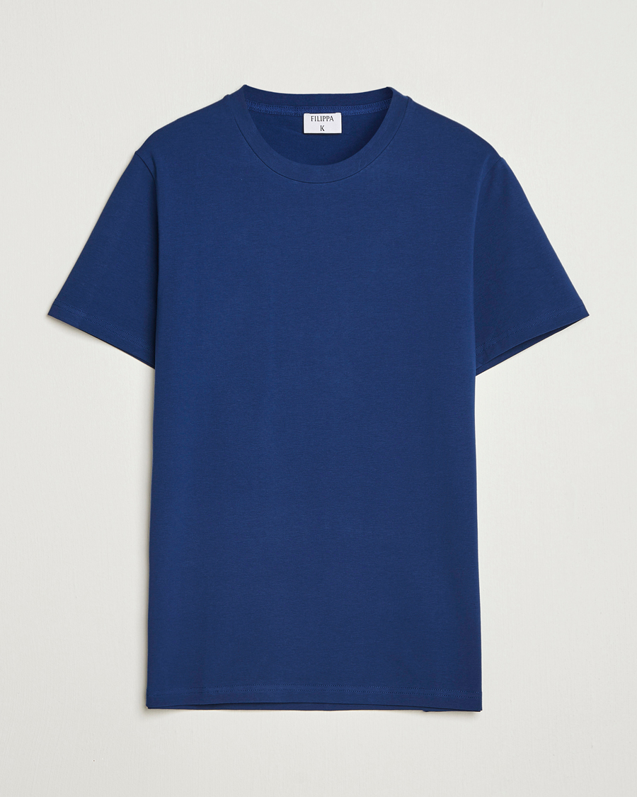 Herren | T-Shirts | Filippa K | Soft Lycra T-Shirt Royal Navy