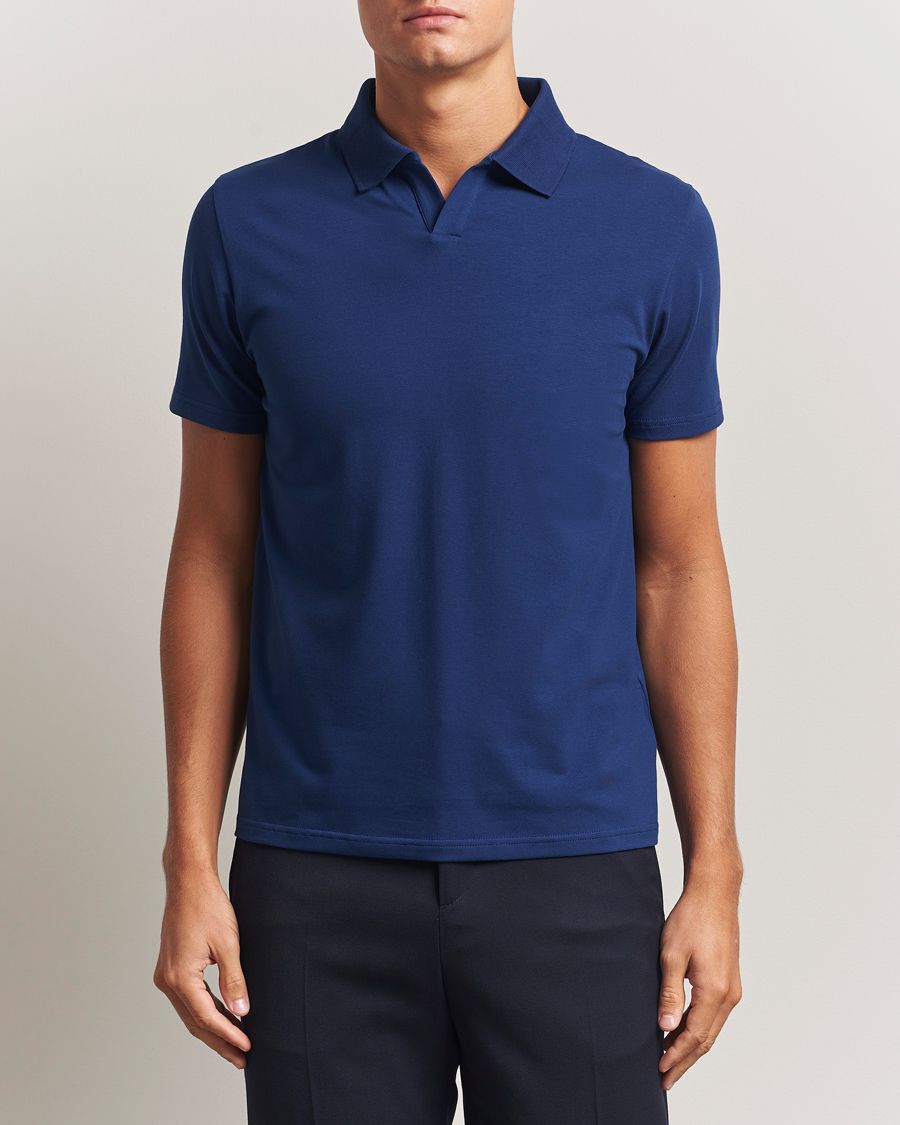 Herren | Poloshirts | Filippa K | Soft Lycra Polo T-Shirt Royal Navy