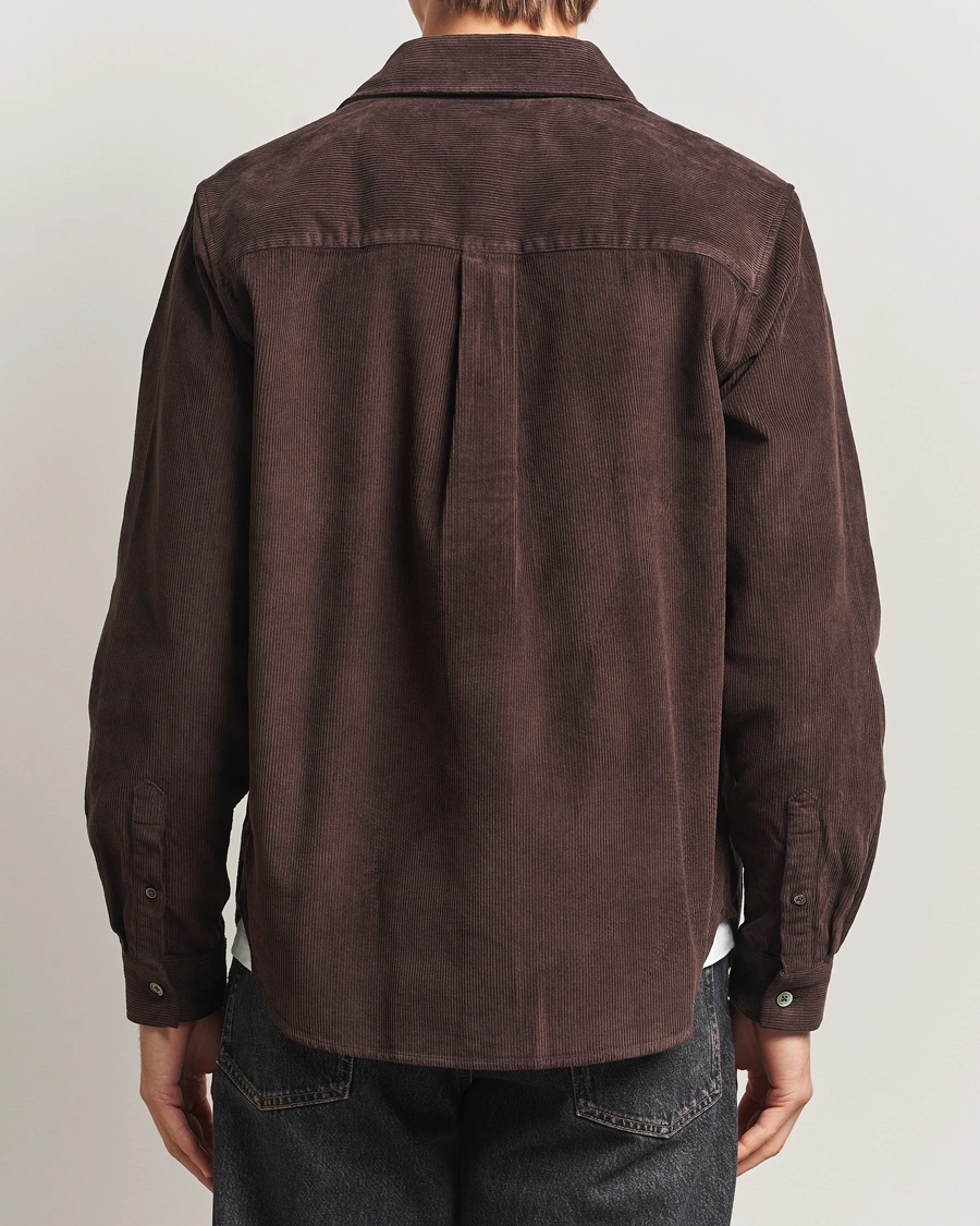Herren | Hemden | A Day's March | Rupert Cord Shirt Dark Brown