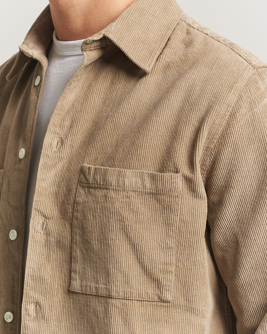 Herren | Hemden | A Day's March | Rupert Cord Shirt Greige