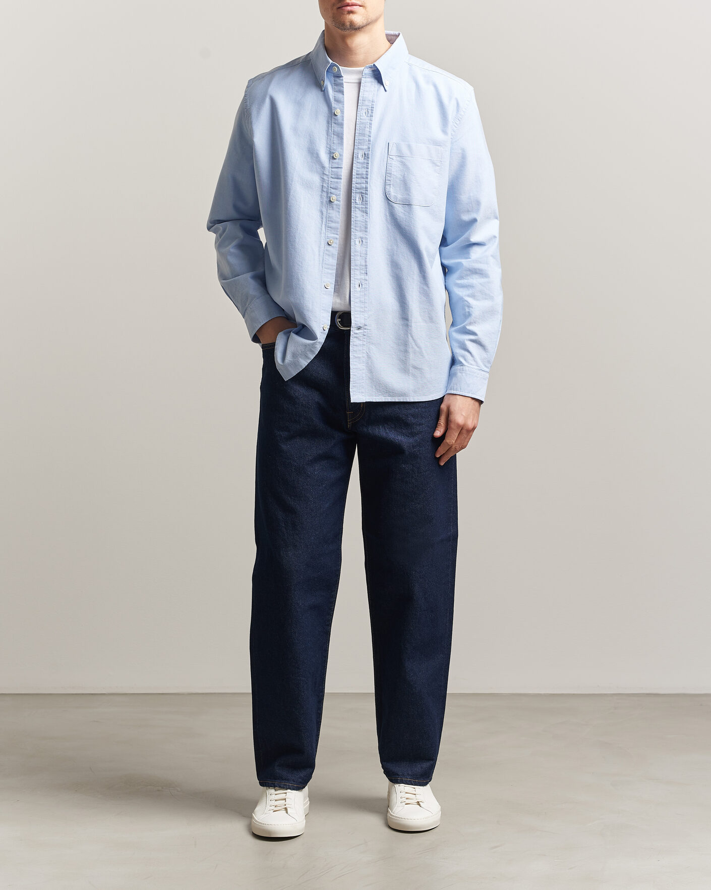 Herren | Hemden | A Day's March | Classic Oxford Shirt Light Blue