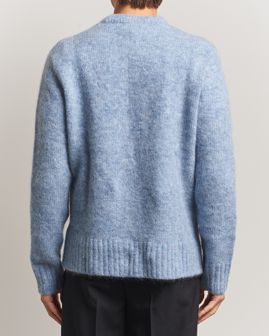 Herren | Pullover | A Day's March | Tietar Mohair Sweater Light Blue