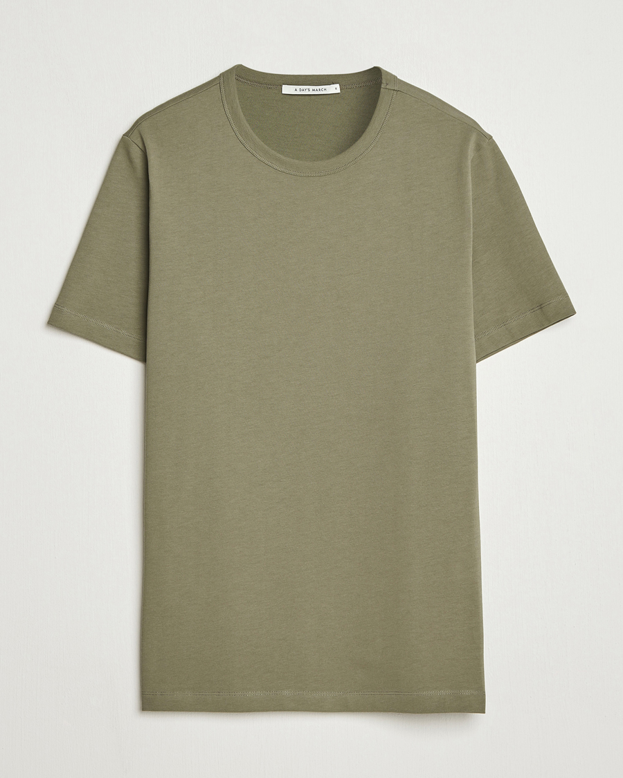 Herren | T-Shirts | A Day's March | Heavyweight T-Shirt Smoke Olive