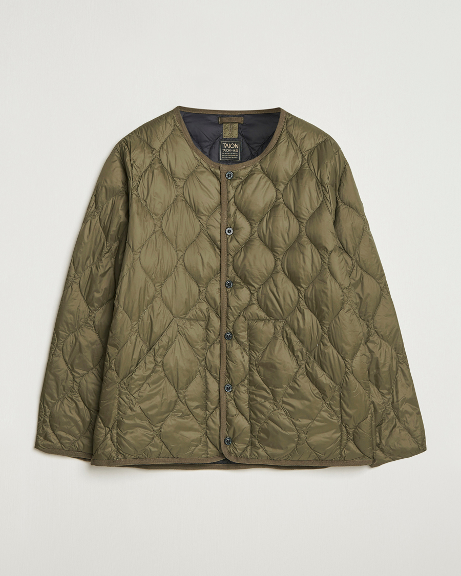 Herren | Jacken | TAION | Military Crew Neck Down Jacket Dark Olive
