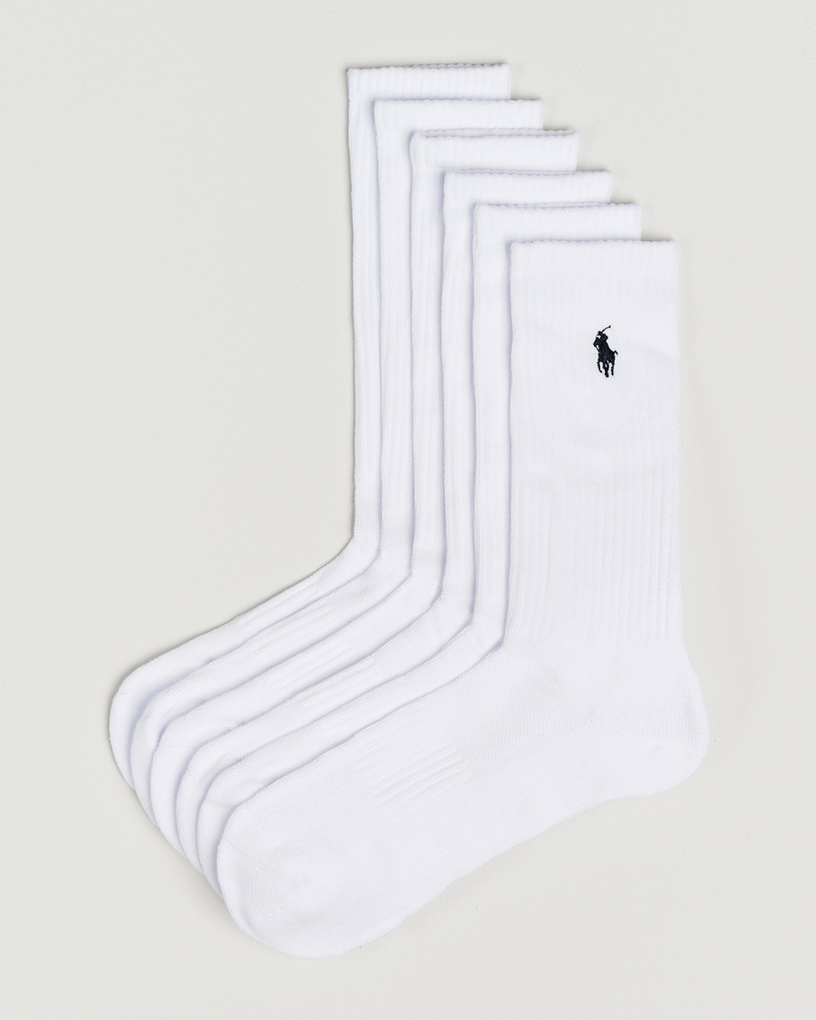 Herren | Unterwäsche | Polo Ralph Lauren | 6-Pack Cotton Crew Socks White
