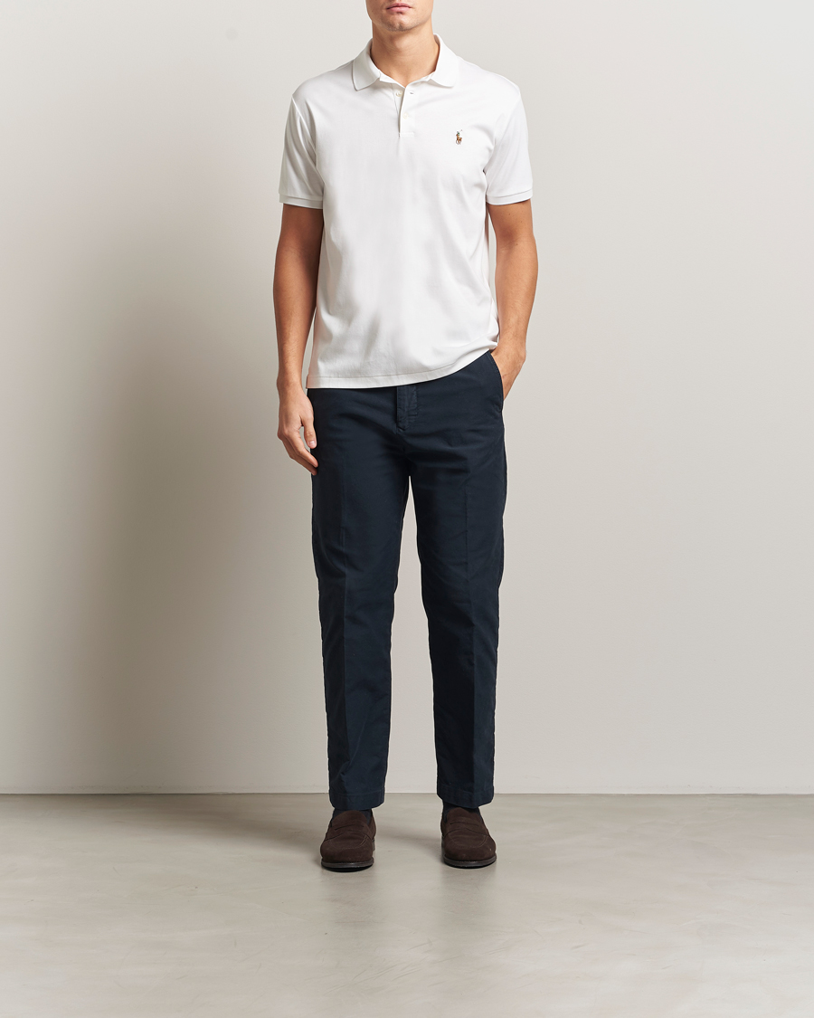 Herren | Poloshirts | Polo Ralph Lauren | Custom Slim Fit Cotton Polo White
