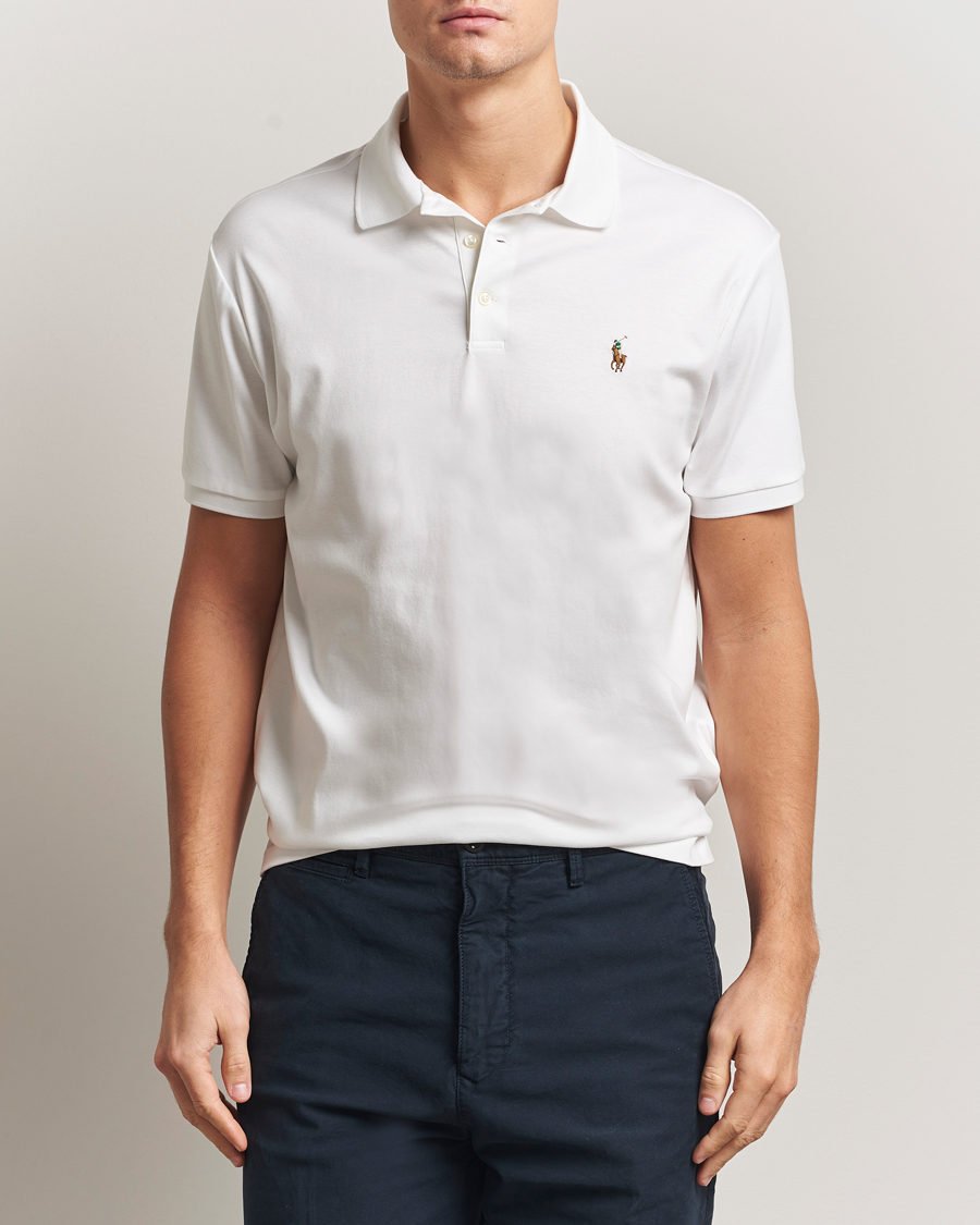 Herren | Poloshirts | Polo Ralph Lauren | Custom Slim Fit Cotton Polo White