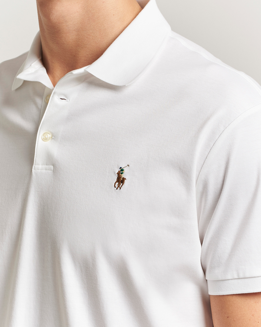 Herren | Poloshirts | Polo Ralph Lauren | Custom Slim Fit Cotton Polo White