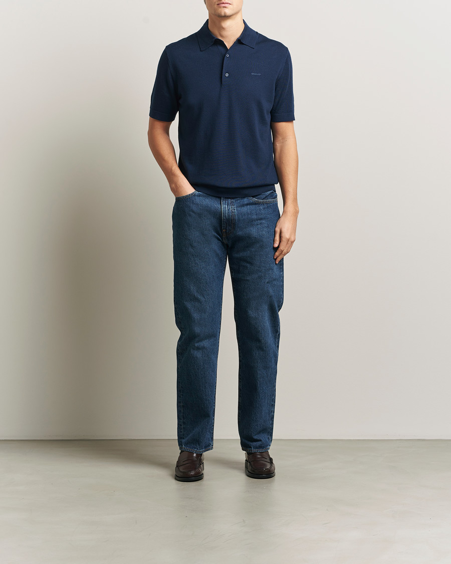 Herren | Poloshirts | GANT | Extrafine Merino Polo Marine