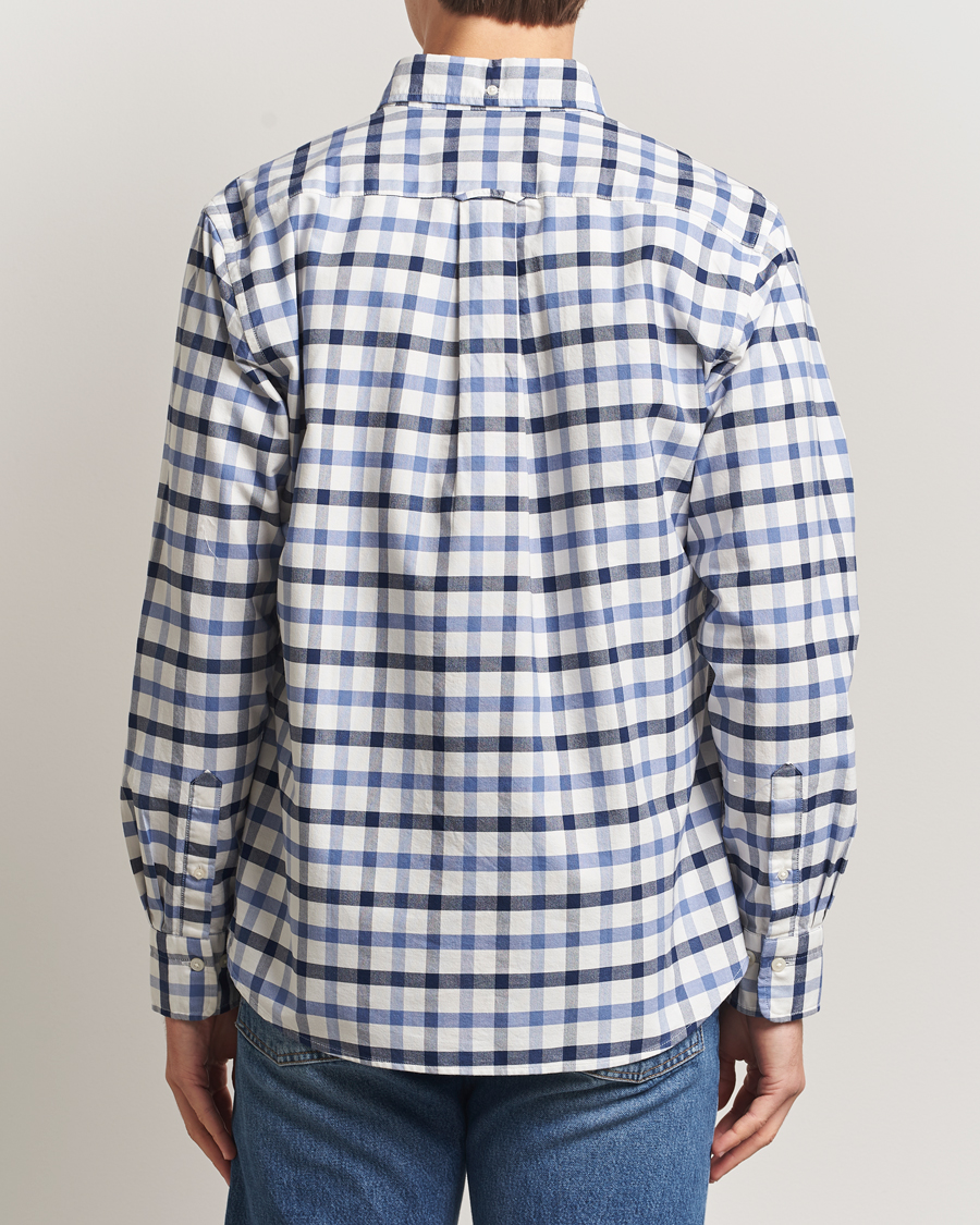Herren | Hemden | GANT | Regular Fit Oxford Checked Shirt Greyish Blue