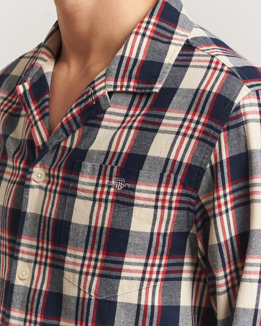 Herren | Schlafanzüge & Bademäntel | GANT | Flannel Checked Pyjama Set Ruby Red