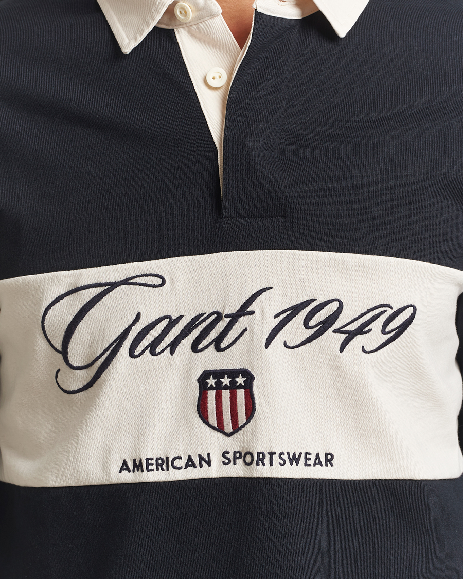 Herren | Pullover | Gant | Blocked Logo Heavy Rugger Black