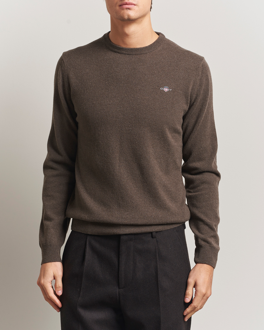 Herren | Pullover | GANT | Superfine Lambswool Crew Neck Seawood Melange