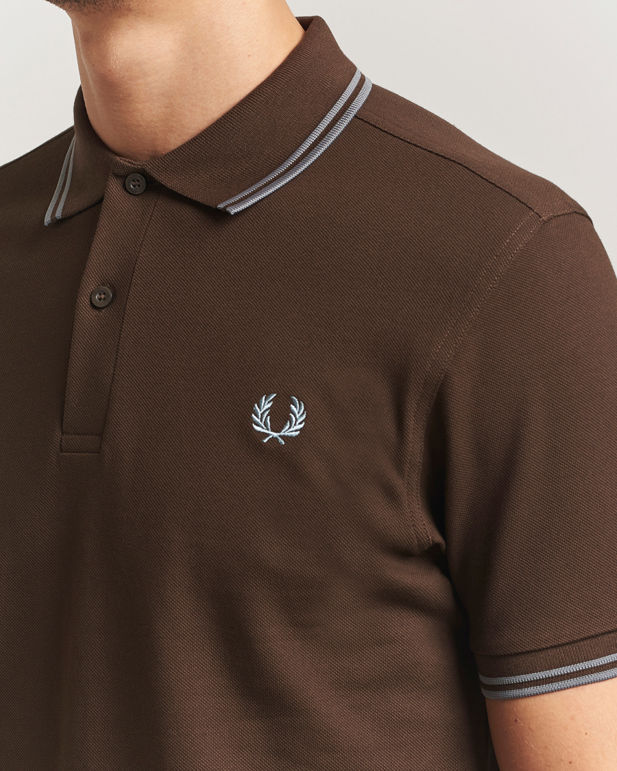 Herren | Poloshirts | Fred Perry | Twin Tipped Shirt Burnt Tobacco