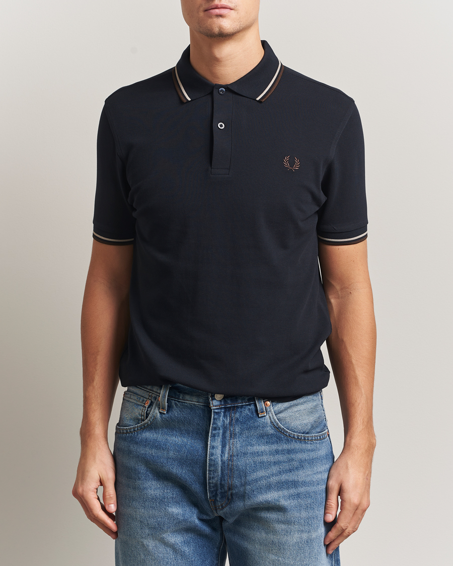 Herren | Poloshirts | Fred Perry | Twin Tipped Shirt Navy