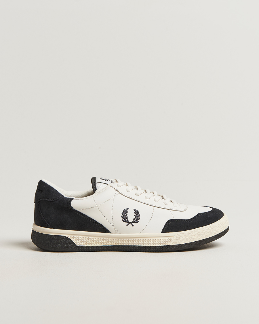 Herren | Sneaker | Fred Perry | B11 Leather/Suede Sneaker Snow White/Navy