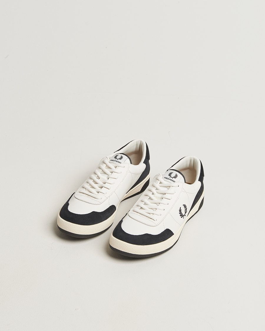 Herren | Sneaker | Fred Perry | B11 Leather/Suede Sneaker Snow White/Navy
