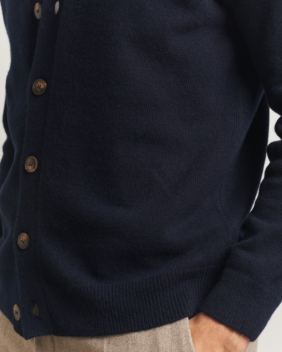 Herren | Pullover | Oscar Jacobson | Eduardo Wool Cardigan Navy