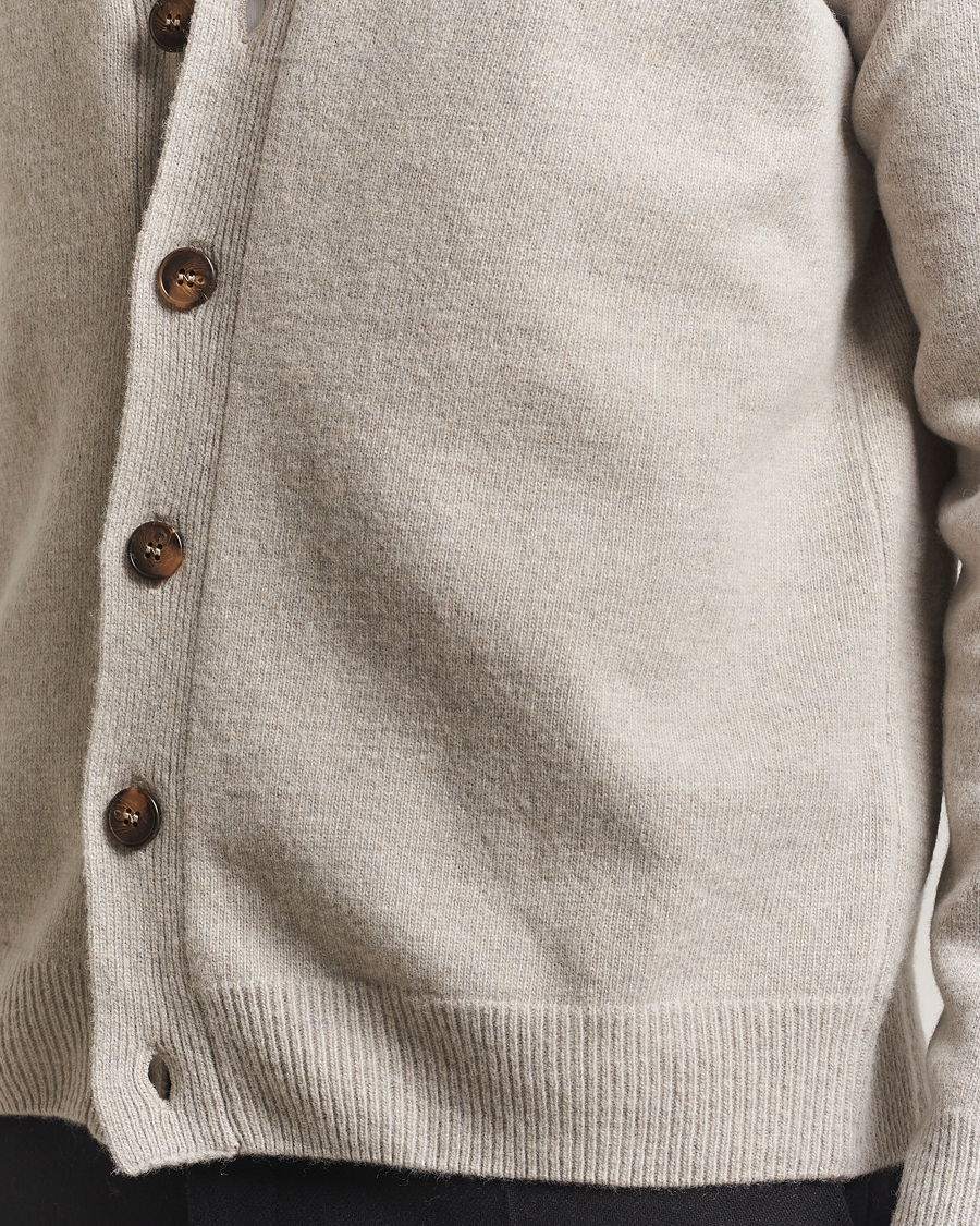 Herren | Pullover | Oscar Jacobson | Eduardo Wool Cardigan Beige