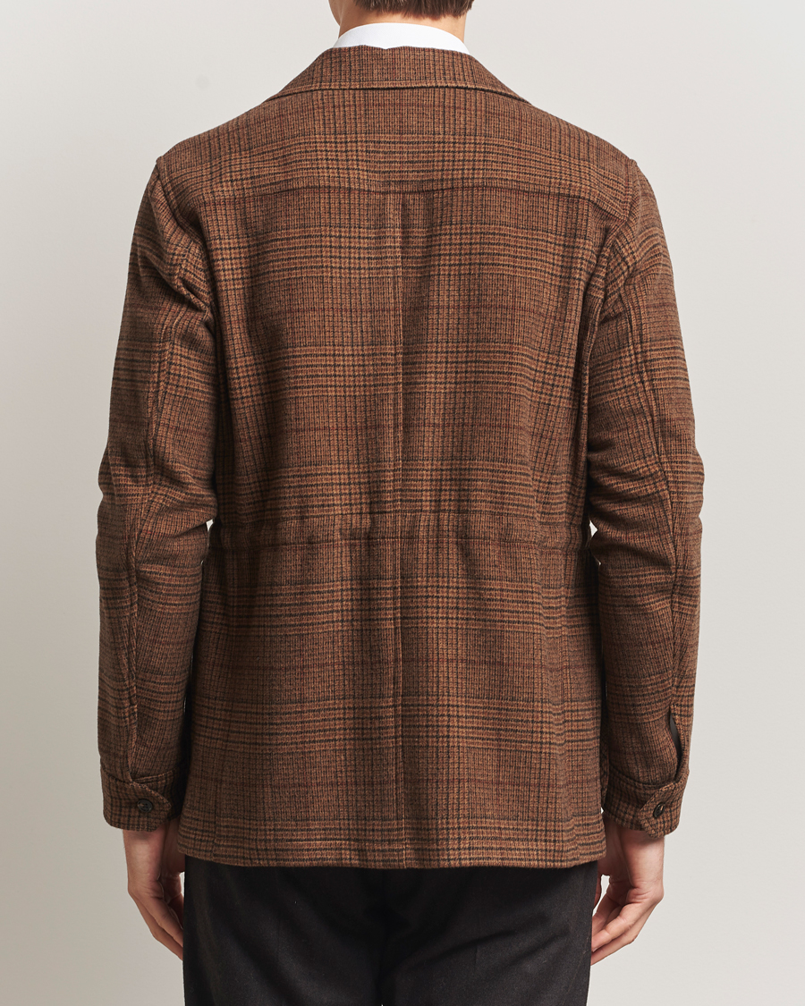 Herren | Jacken | Oscar Jacobson | Sirolo Checked Shirt Jacket Brown
