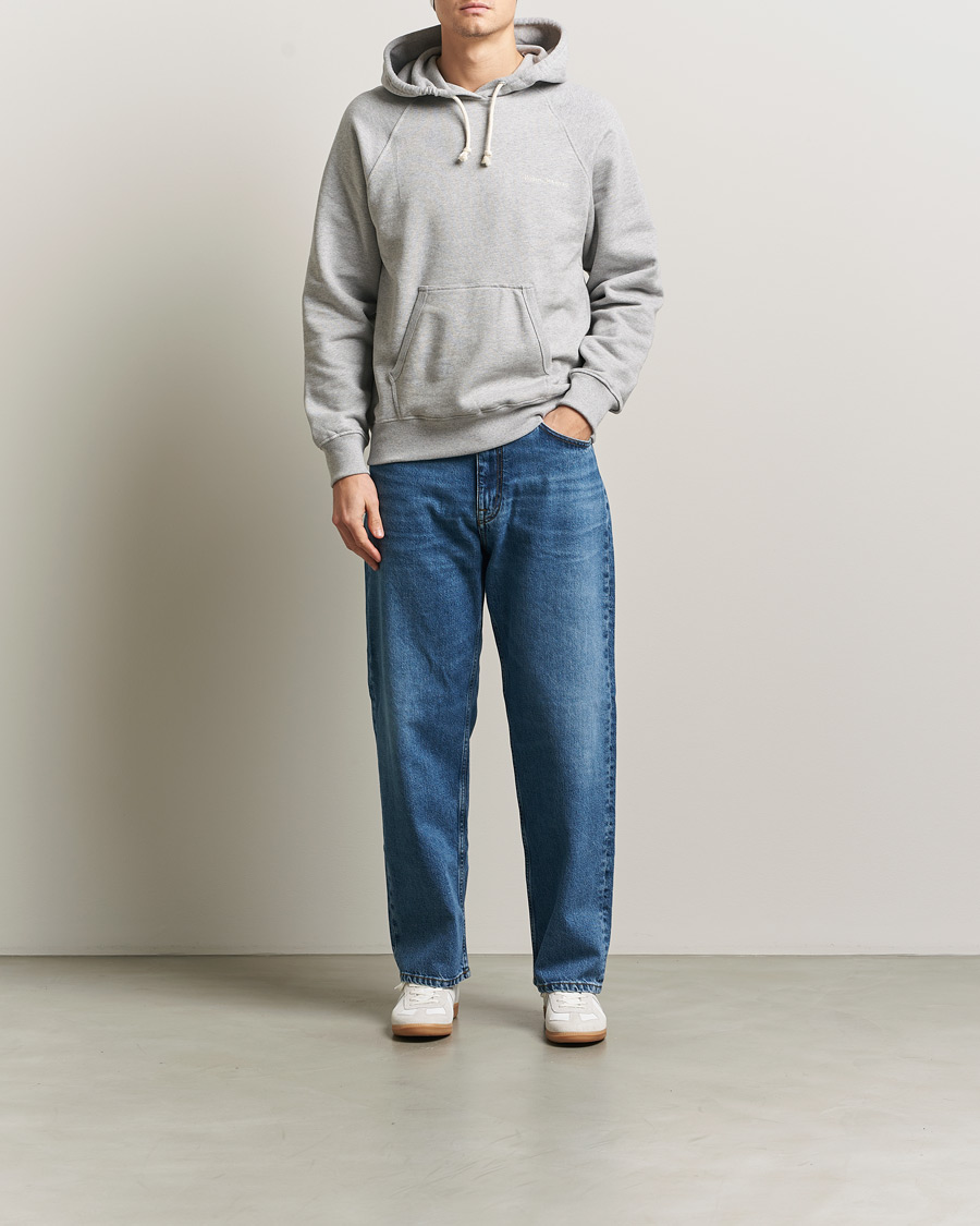 Herren | Pullover | Nudie Jeans | Gunde Logo Hoodie Grey Melange