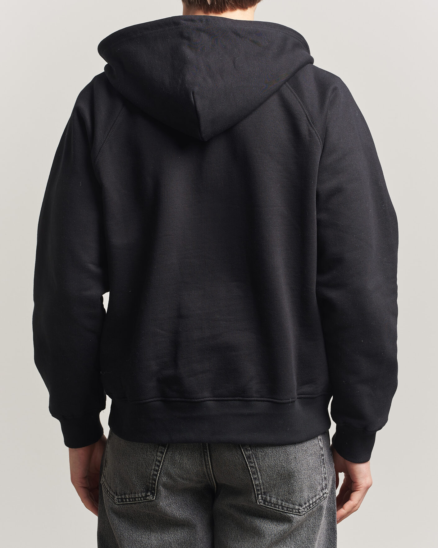 Herren | Pullover | Nudie Jeans | Gunde Logo Full Zip Hoodie Black