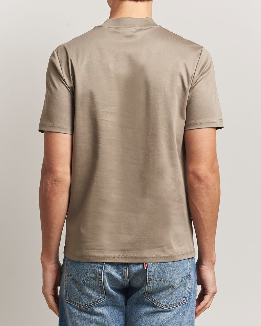 Herren | T-Shirts | J.Lindeberg | Ace Mock Neck T-Shirt Brindle