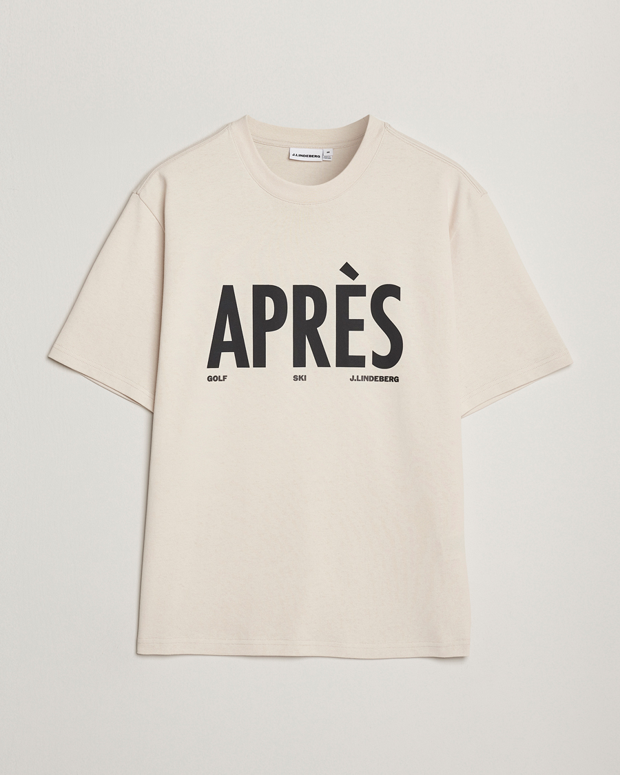 Herren | T-Shirts | J.Lindeberg | Hale Printed Crew Neck T-Shirt Moonbeam