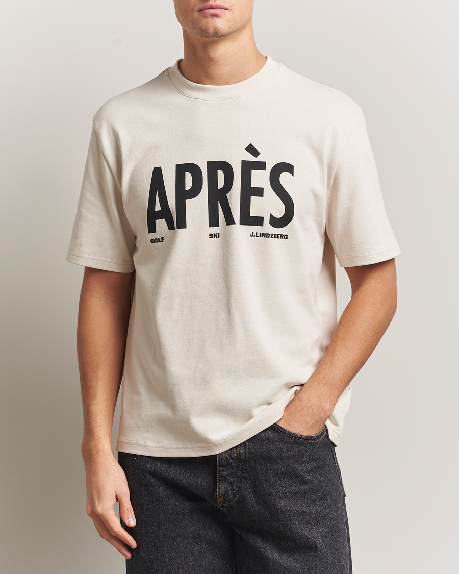 Herren | T-Shirts | J.Lindeberg | Hale Printed Crew Neck T-Shirt Moonbeam