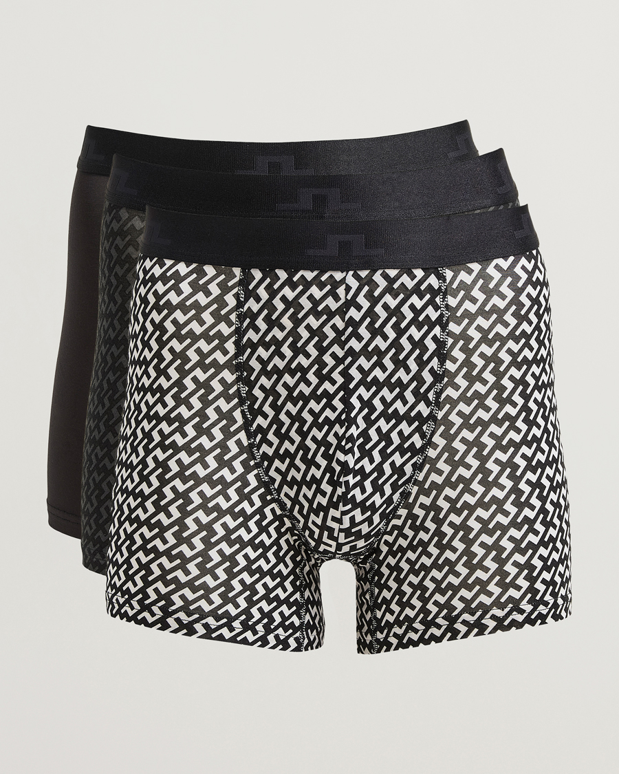 Herren | Unterwäsche | J.Lindeberg | Bridge Lyocell Boxer Black Multi