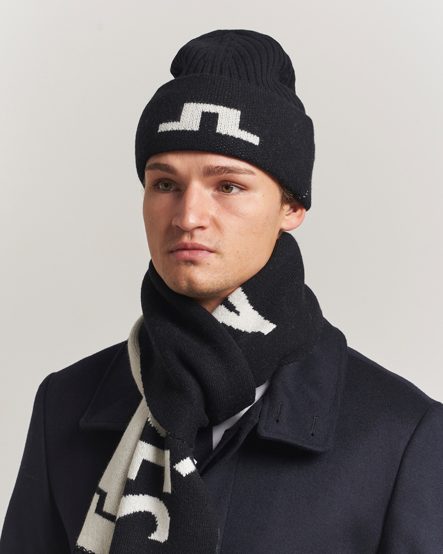 Herren | Mützen | J.Lindeberg | Arther Graphic Beanie Black
