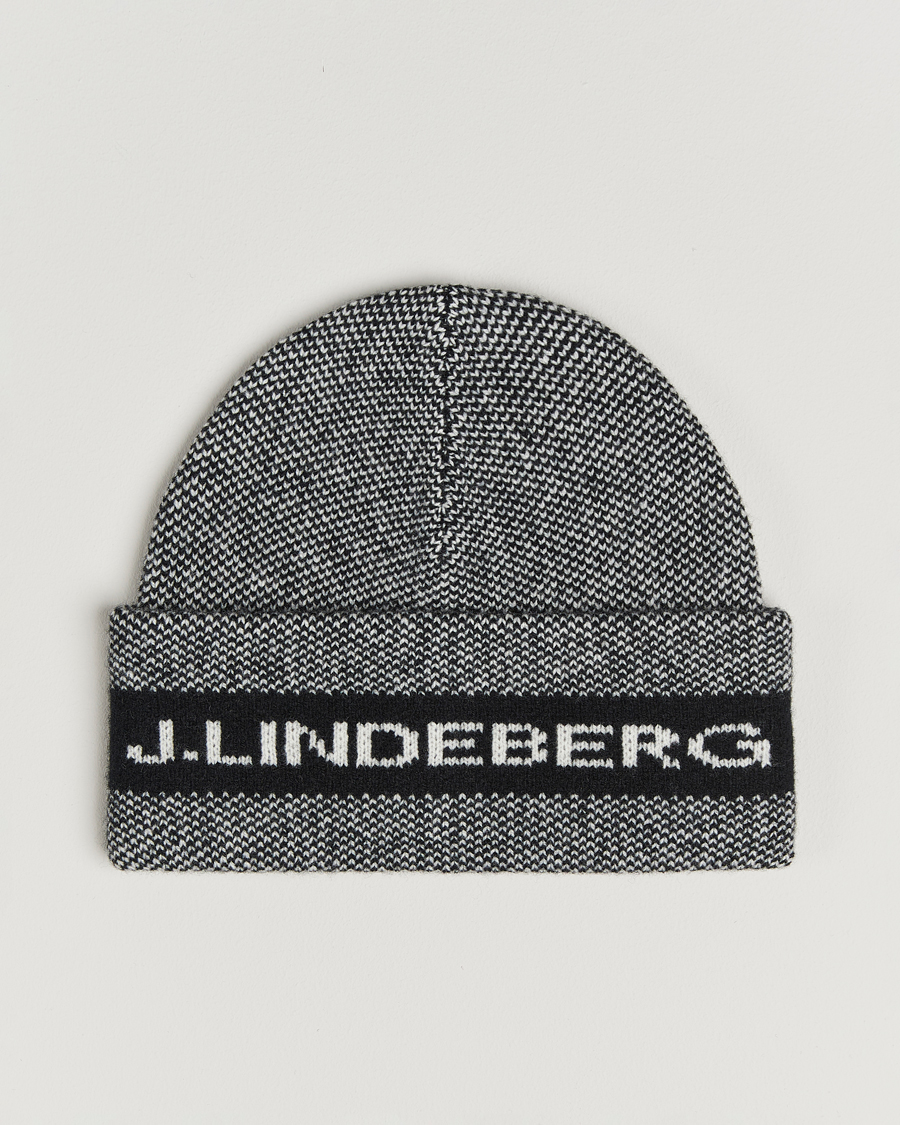 Herren | Mützen | J.Lindeberg | Ernie Beanie Black Melange