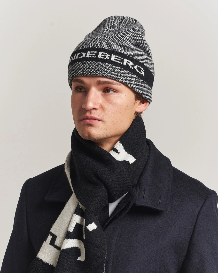 Herren | Mützen | J.Lindeberg | Ernie Beanie Black Melange