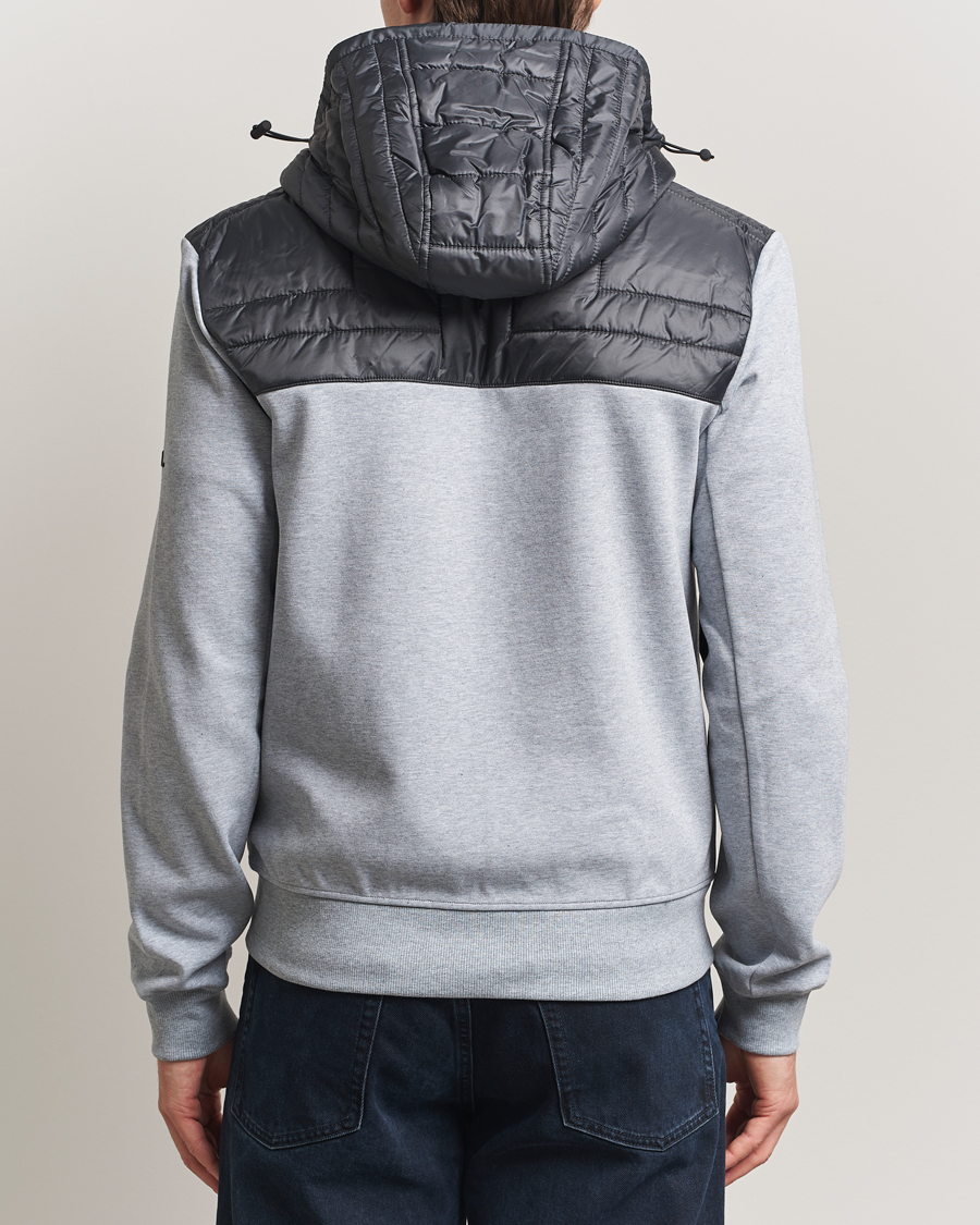 Herren | Jacken | J.Lindeberg | Seth Hybrid Hooded Full Zip Medium Grey Melange