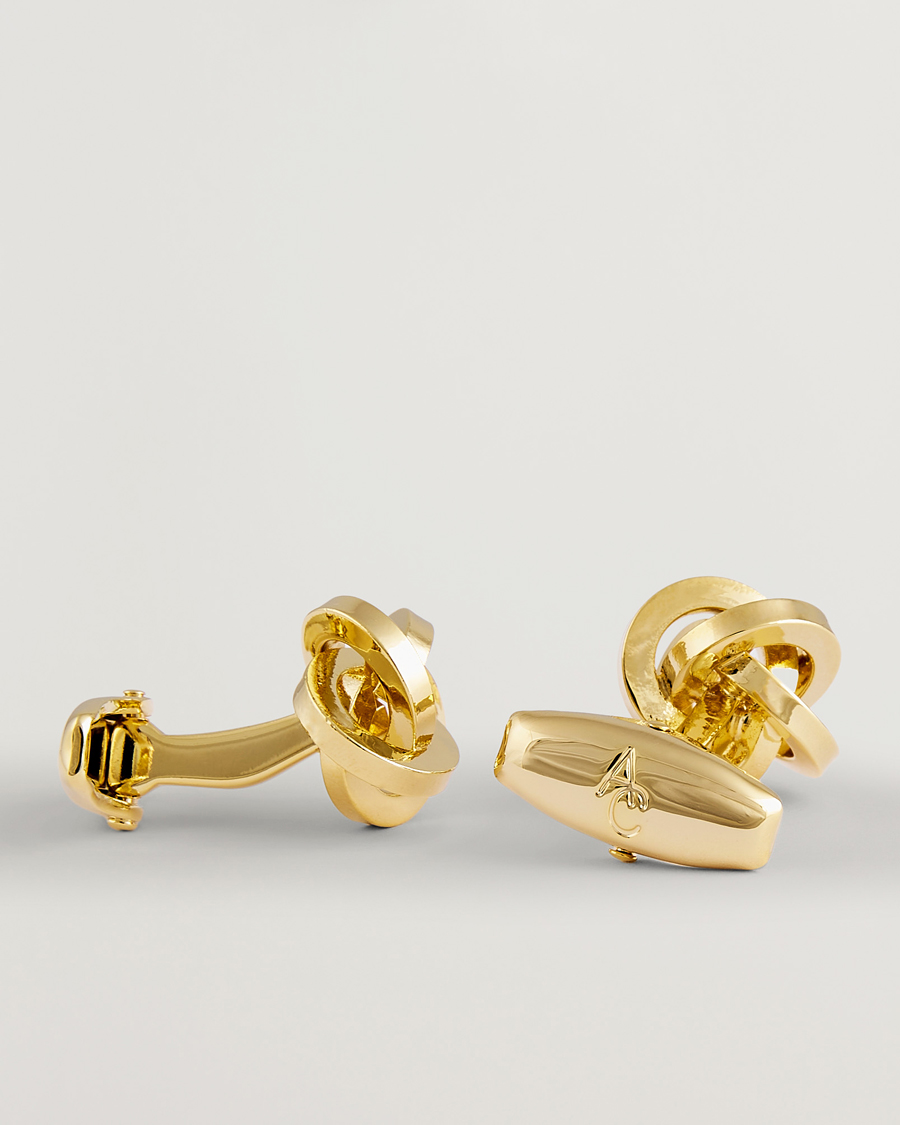 Herren | Manschettenknöpfe | Amanda Christensen | Knot Cufflink Gold