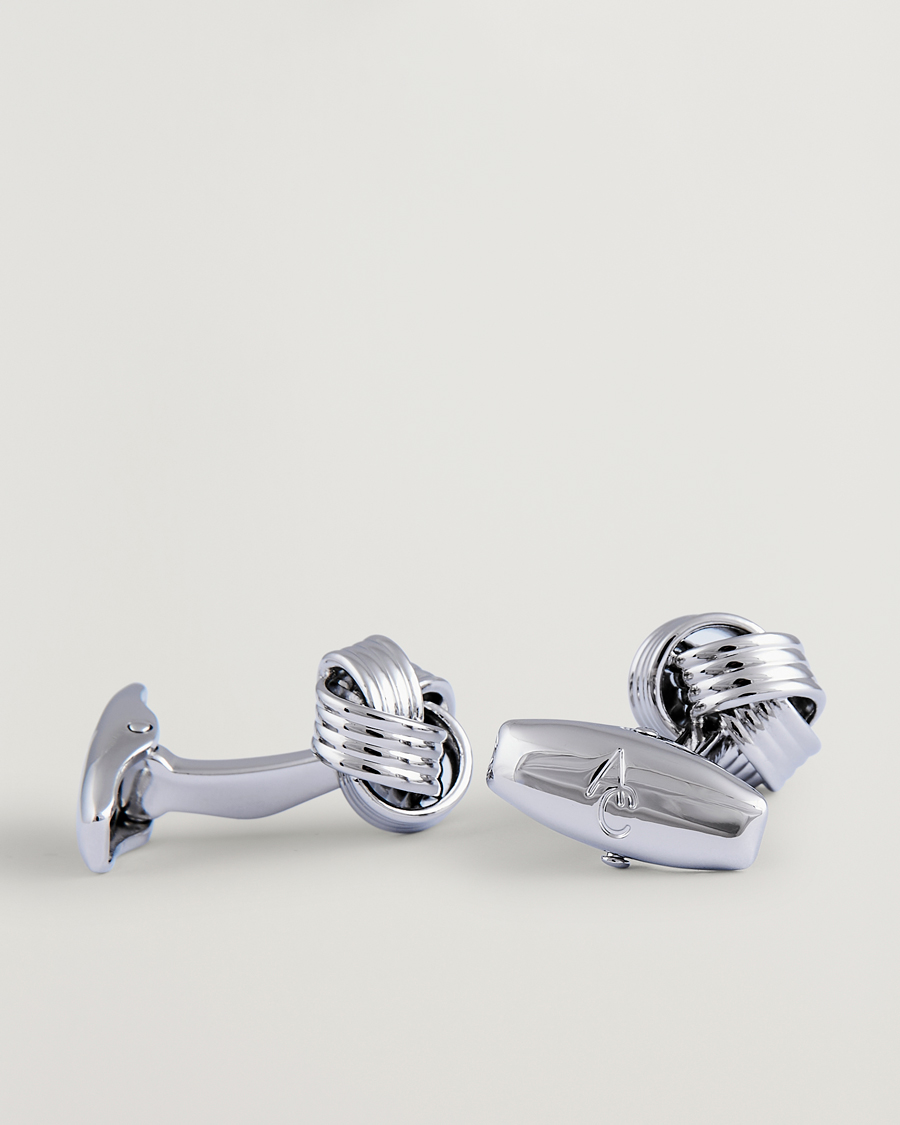 Herren | Manschettenknöpfe | Amanda Christensen | Knot Cufflink Silver