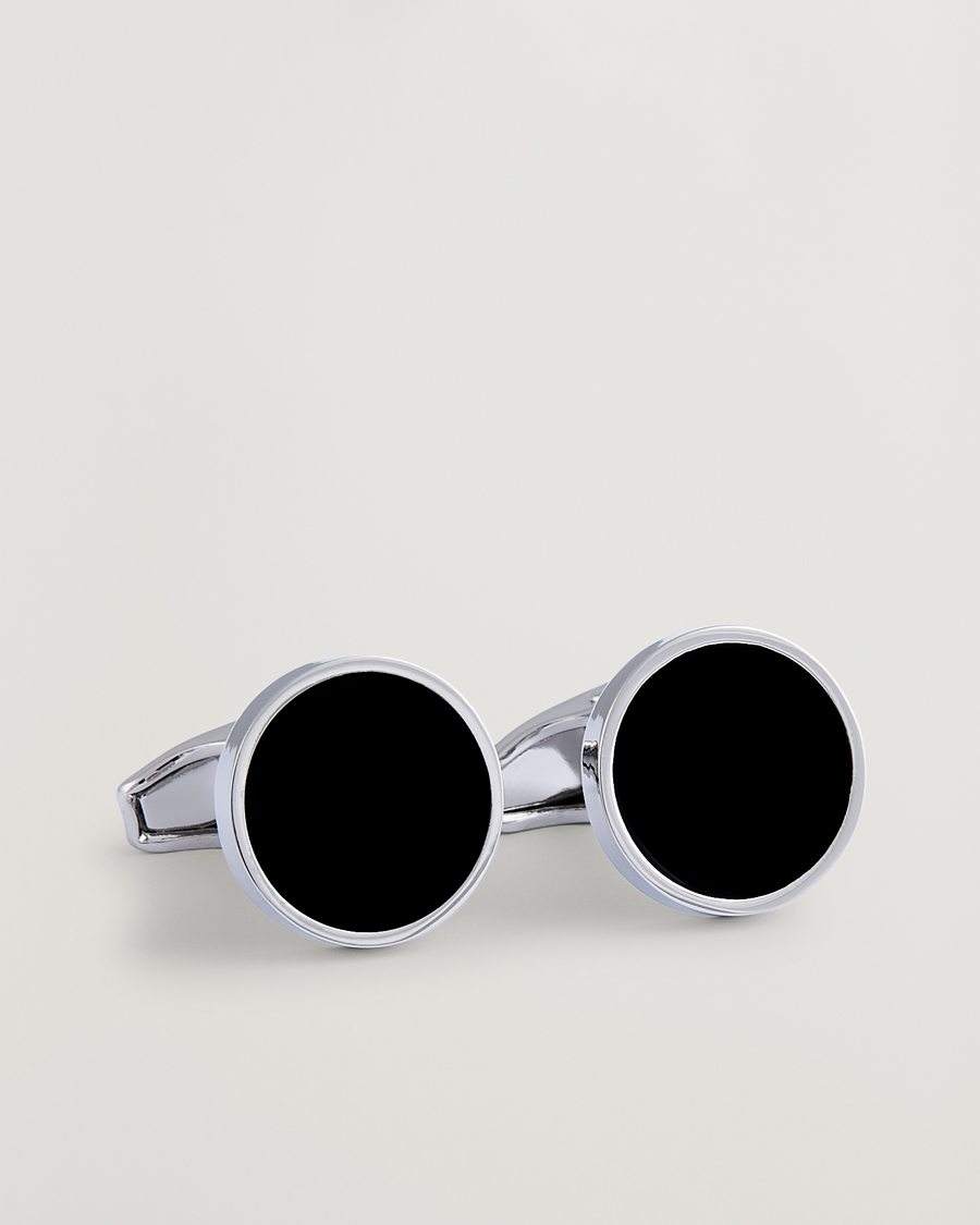Herren | Manschettenknöpfe | Amanda Christensen | Classic Cufflink Silver/Black