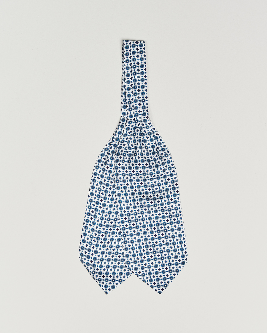 Herren | Tücher | Amanda Christensen | Silk Twill Medallion Ascot White